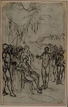 Study for Lucain’s La Pharsale, Canto IV, c. 1766, Hubert François Gravelot, French, 1699-1773,