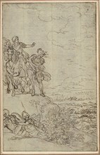 Study for Lucain’s La Pharsale, Canto VII, c. 1766, Hubert François Gravelot, French, 1699-1773,