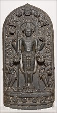 God Vishnu with Goddesses Lakshmi and Sarasvati, Pala period, 10th/12th century, Bangladesh or