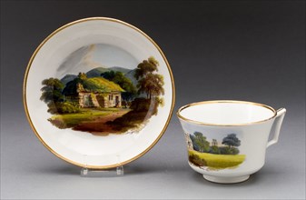 Cup and Saucer, c. 1815, Wedgwood Manufactory, England, founded 1759, Burslem, Porcelain with