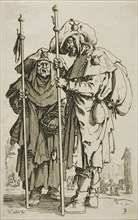 The Two Pilgrims, plate three from The Beggars, c. 1622, Jacques Callot, French, 1592-1635, France,