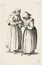 Two Women Beggars, plate eight from The Beggars, c. 1622, Jacques Callot, French, 1592-1635,