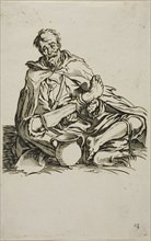 The Sickly One, plate thirteen from The Beggars, c. 1622, Jacques Callot, French, 1592-1635,