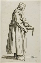 Woman Beggar Holding Alms, plate 20 from The Beggars, c. 1622, Jacques Callot, French, 1592-1635,