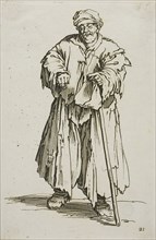 The Obese Beggar with Lowered Eyes, plate 21 from The Beggars, c. 1622, Jacques Callot, French,