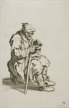 Seated Beggar Eating, plate 24 from The Beggars, c. 1622, Jacques Callot, French, 1592-1635,