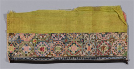 Trouser Band, Qing dynasty (1644–1911), 1875/1900, Han-Chinese, China, embroidered on gauze, 21 ×