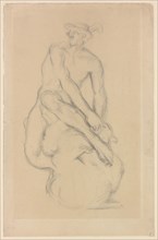 Mercury (after Pigalle), 1885/1895, Paul Cézanne, French, 1839-1906, France, Graphite on ivory wove