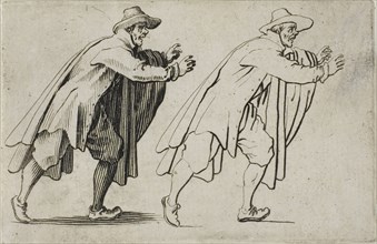 The Running Man, from The Caprices, c. 1622, Jacques Callot, French, 1592-1635, France, Etching on