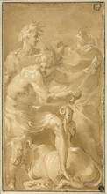 Sacrifice of a Bull, n.d., Attributed to Francesco Primaticcio, Italian, 1504-1570, Italy, Pen and