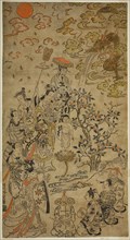 Birth of the Buddha, c. 1710, Hanegawa Chincho, Japanese, 1679 (?)-1754, Japan, Hand-colored