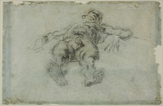Reclining Male Nude, Foreshortened, 1562, Jacopo Robusti, called Tintoretto, Italian, 1519-1594,