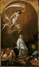The Resurrection, c. 1635, Bartholomeus Breenbergh, Dutch, 1598-1657, Holland, Oil on panel, 14 x 8