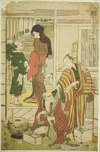 Act Ten: Amakawaya House from the play Kanadehon Chushingura, 1807, Katsukawa Shun’ei, Japanese,