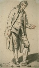 Study of a Groom, c. 1760, Jean-Baptiste Greuze, French, 1725-1805, France, Black chalk, with