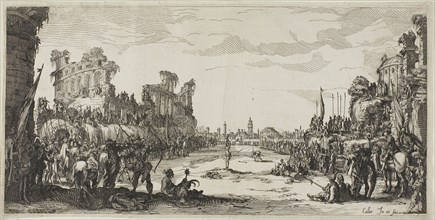 The Ordeal by Arrows (Saint Sebastian), n.d., Jacques Callot, French, 1592-1635, France, Etching on