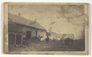 Untitled (barn exterior), n.d., Harwood & Stone, American, 19th century, United States, Albumen