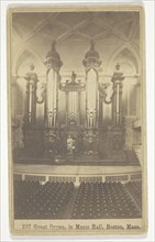 337 Great Organ, in Music Hall, Boston, Mass, n.d., Bierstadt Brothers, American, active mid 19th