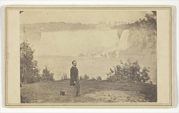 Untitled (Man at Niagara Falls), n.d., Rockwood, 19th century, United States, Albumen print