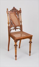 Side Chair, 1900, Jacob Keller, German, active early 20th century, Gunzenhausen, Germany, Walnut,