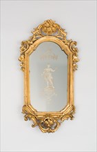 Mirror, Mid 18th century, Venice, Italy, Venice, Gilded wood, engraved mirror glass, 81.3 x 40.6 cm
