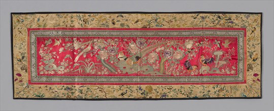 Panel (Furnishing Fabric), Qing dynasty (1644–1911), 1875/1900, China, 33.4 × 94.7 cm (13 7/8 × 37