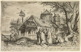 Landscape with Gypsy Women Near a Farm Building, c. 1610, Andries Stock (Dutch, c. 1580-after