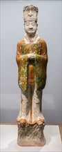 Civil Official (Wenguan), Tang dynasty (618–907 A.D.), 8th century, China, Earthenware with