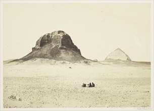 The Pyramids of Dahshoor, 1857, Francis Frith, English, 1822–1898, England, Albumen print, 16 × 22