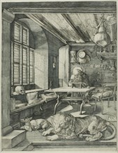 Saint Jerome in His Study, c. 1566, Jerome Wierix (Flemish, 1553-1619), after Albrecht Dürer