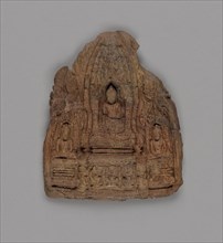 Votive Tablet of Gautama Buddha with Attendant Buddhas, 12th/13th century, Thailand, Lamphun
