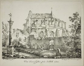 View of a Church Near l’Isle-Adam, 1819, Louis Jules Frederic Villeneuve (French, 1796-1842),