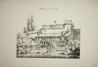 Mill at Gravelle, I, 1824/27, Louis Jules Frederic Villeneuve (French, 1796-1842), printed by Comte