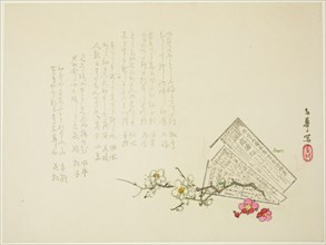 Almanac, 1883, Matsui Toka, Japanese, 19th century, Japan, Color woodblock print, surimono, 25.2 x