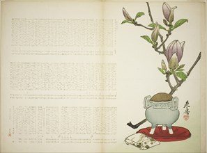 Memorial Surimono, 2nd month, 1883, Shibata Zeshin, Japanese, 1807-1891, Japan, Color woodblock