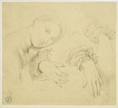 Sheet of Studies with the Head of the Fornarina and Hands of Madame de Senonnes, 1814/16,