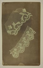 Two Scraps of Lace, c. 1838/42, William Henry Fox Talbot, English, 1800–1877, England, Photogenic