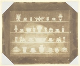 Articles of China on Four Shelves, c. 1844, William Henry Fox Talbot, English, 1800–1877, England,