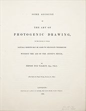 Some Account of the Art of Photogenic Drawing, or the Process by which Natural Objects May Be Made