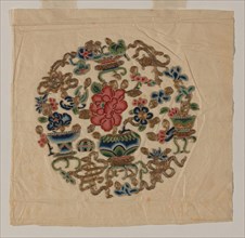 Cut Out Motif (Needlework), Qing dynasty (1644–1911), 19th century, China, Silk, plain weave,