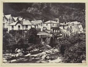 Lynmouth, Riverside Cottages, 1860/94, Francis Bedford, English, 1816–1894, England, Albumen print,