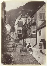 Clovelly, the New Inn and Street, 1860/94, Francis Bedford, English, 1816–1894, England, Albumen