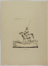 A Cossack, n.d., Monogrammist N.D., possibly French, 18th-19th century, France, Lithograph in black
