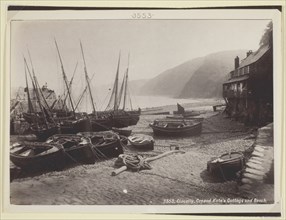 Clovelly, Crazed Kate’s Cottage and Beach, 1860/94, Francis Bedford, English, 1816–1894, England,
