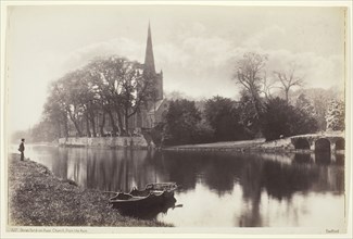 Stratford-on-Avon, Church from the Avon, 1860/94, Francis Bedford, English, 1816–1894, England,