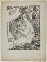 Cupid and a Young Woman, 1817, Dominique-Vivant Denon, French, 1747-1825, France, Lithograph on