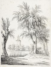 Landscape with Steeple, 1817, Louis Faure (French, 1785-1879), printed by Comte de Charles