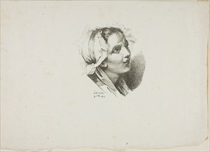 Study of the Head of a Young Girl, December 18, 1815, Jean Antoine Laurent (French, 1763-1832),