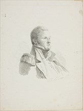Portrait of a Military Man, 1816, Sauveur J. Legros, French, 1754-1834, France, Lithograph in black