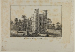 Chaucer’s Tower Near Benham, 1806, Antoine Philippe d’Orléans, French, 1775-1807, France, Two